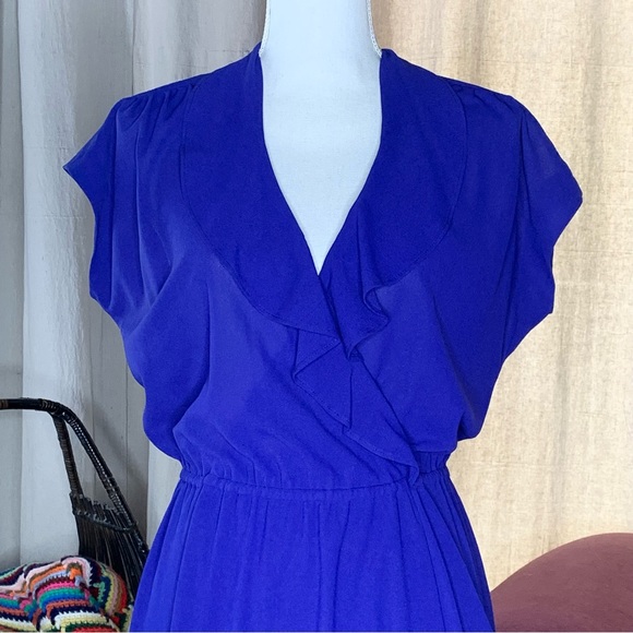 Vtg Cerulean Blue Gown - Picture 4 of 5